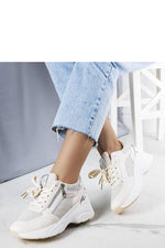 Beige Stacey Wedge dame Sneakers til dame fra MS StyleHaven, laget av Viskose; polyester; Polyamid, med detaljer i rubber, farge beige, størrelse 36, med long ermer, hælhøyde high; mid, skostørrelse 36; 37; 38; 39; 40; 41, perfekt til casual