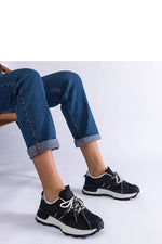 Adalia Flex – Stilige svarte dame sportssneakers til dame fra MS StyleHaven, laget av Viskose; polyester; Polyamid, med detaljer i synthetic; rubber, farge Svart, størrelse 36, med long ermer, hælhøyde low; flat, skostørrelse 36; 37; 38; 39; 40; 41, perfekt til casual
