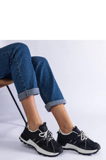 Adalia Flex – Stilige svarte dame sportssneakers til dame fra MS StyleHaven, laget av Viskose; polyester; Polyamid, farge Svart, størrelse 38, med long ermer, perfekt til casual