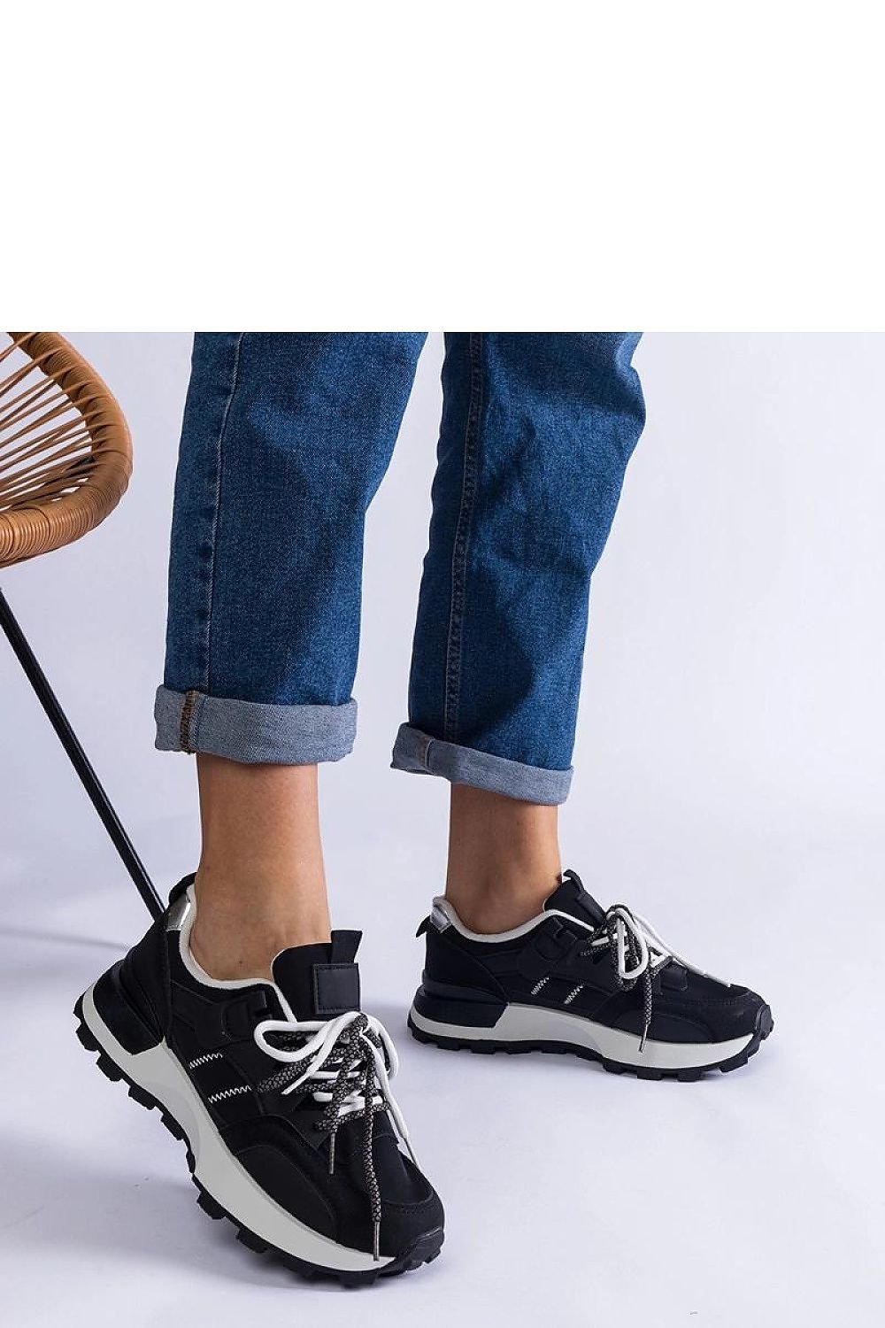 Adalia Flex – Stilige svarte dame sportssneakers til dame fra MS StyleHaven, laget av Viskose; polyester; Polyamid, farge Svart, størrelse 39, med long ermer, perfekt til casual