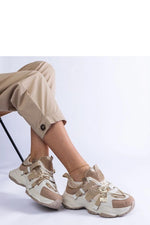 Golden Grace - Dame beige joggesko til dame fra MS StyleHaven, laget av Viskose; polyester; Polyamid, farge beige, størrelse 38, med long ermer, perfekt til casual