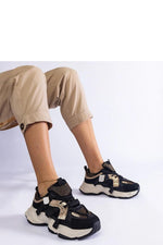 Golden Grace - Dame beige joggesko til dame fra MS StyleHaven, laget av Viskose; polyester; Polyamid, farge Svart, størrelse 37, med long ermer, perfekt til casual