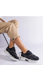 Agar Black Glitter Dame Sneakers til dame fra MS StyleHaven, laget av Viskose; polyester; Polyamid, farge Svart, størrelse 38, med long ermer, perfekt til casual