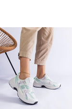Sedilla Hurtado hvit-grønne sports joggesko til dame til dame fra MS StyleHaven, laget av Viskose; polyester; Polyamid, farge Grønn, størrelse 37, med long ermer, perfekt til casual
