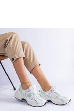 Sedilla Hurtado hvit-grønne sports joggesko til dame til dame fra MS StyleHaven, laget av Viskose; polyester; Polyamid, farge Grønn, størrelse 38, med long ermer, perfekt til casual