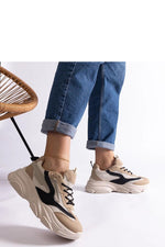 Milenka Hurtado Burgunder og Grå dame sneakers til dame fra MS StyleHaven, laget av Viskose; polyester; Polyamid, farge Gull, størrelse 40, med long ermer, perfekt til casual; dress