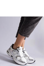 Ena Hurtado White Sports Dame Sneakers til dame fra MS StyleHaven, laget av Viskose; polyester; Polyamid, farge Grå, størrelse 36, med long ermer, perfekt til casual