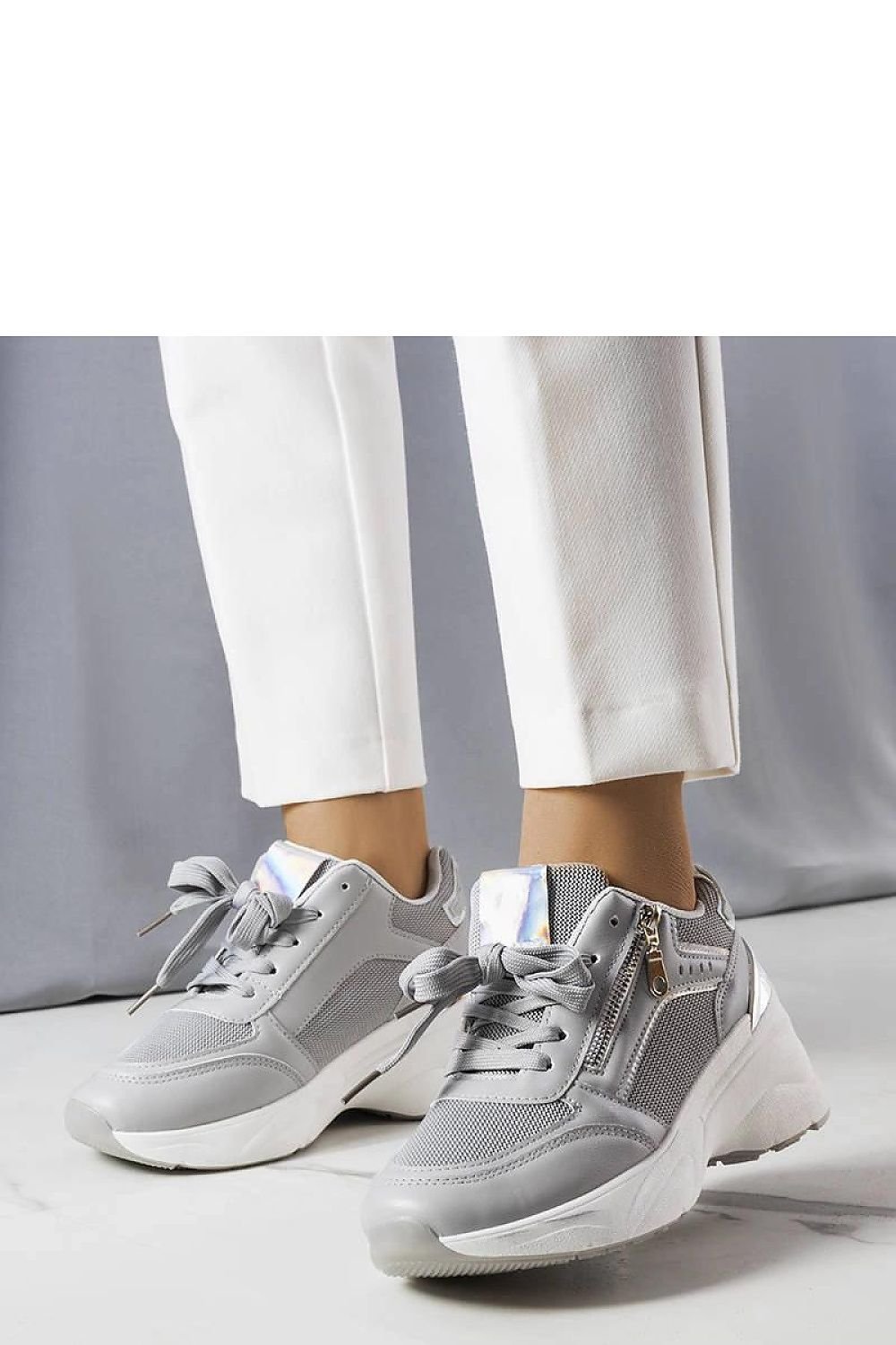 Beige Stacey Wedge dame Sneakers til dame fra MS StyleHaven, laget av Viskose; polyester; Polyamid, farge beige, størrelse 39, med long ermer, perfekt til casual