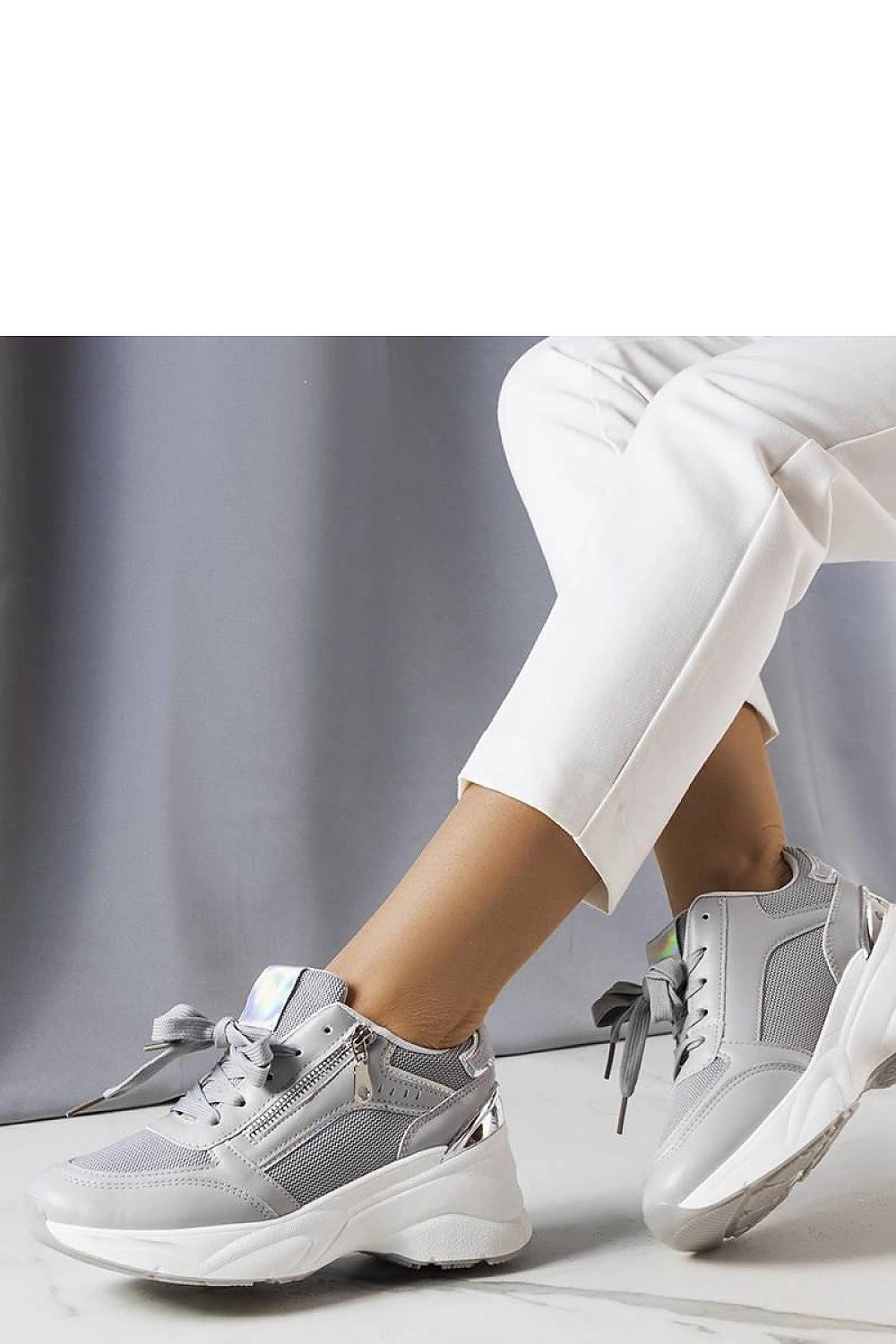 Beige Stacey Wedge dame Sneakers til dame fra MS StyleHaven, laget av Viskose; polyester; Polyamid, farge beige, størrelse 40, med long ermer, perfekt til casual