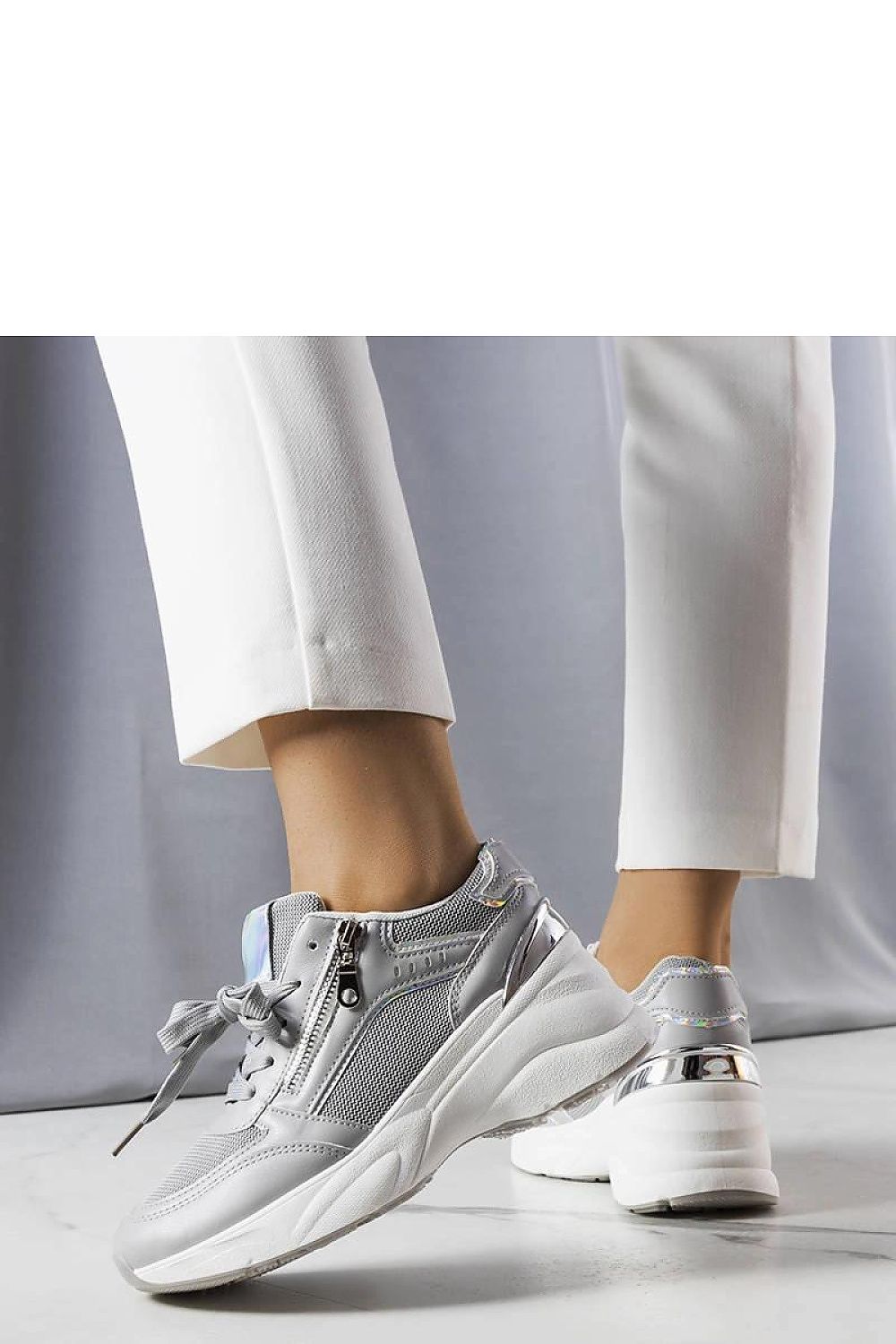 Beige Stacey Wedge dame Sneakers til dame fra MS StyleHaven, laget av Viskose; polyester; Polyamid, farge beige, størrelse 41, med long ermer, perfekt til casual