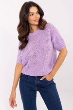 Short sleeve sweater Italy Moda fra MS StyleHaven, størrelse one-size-fits-all, med short, bukselengde long, kjolelengde midi, kjolestil wrap