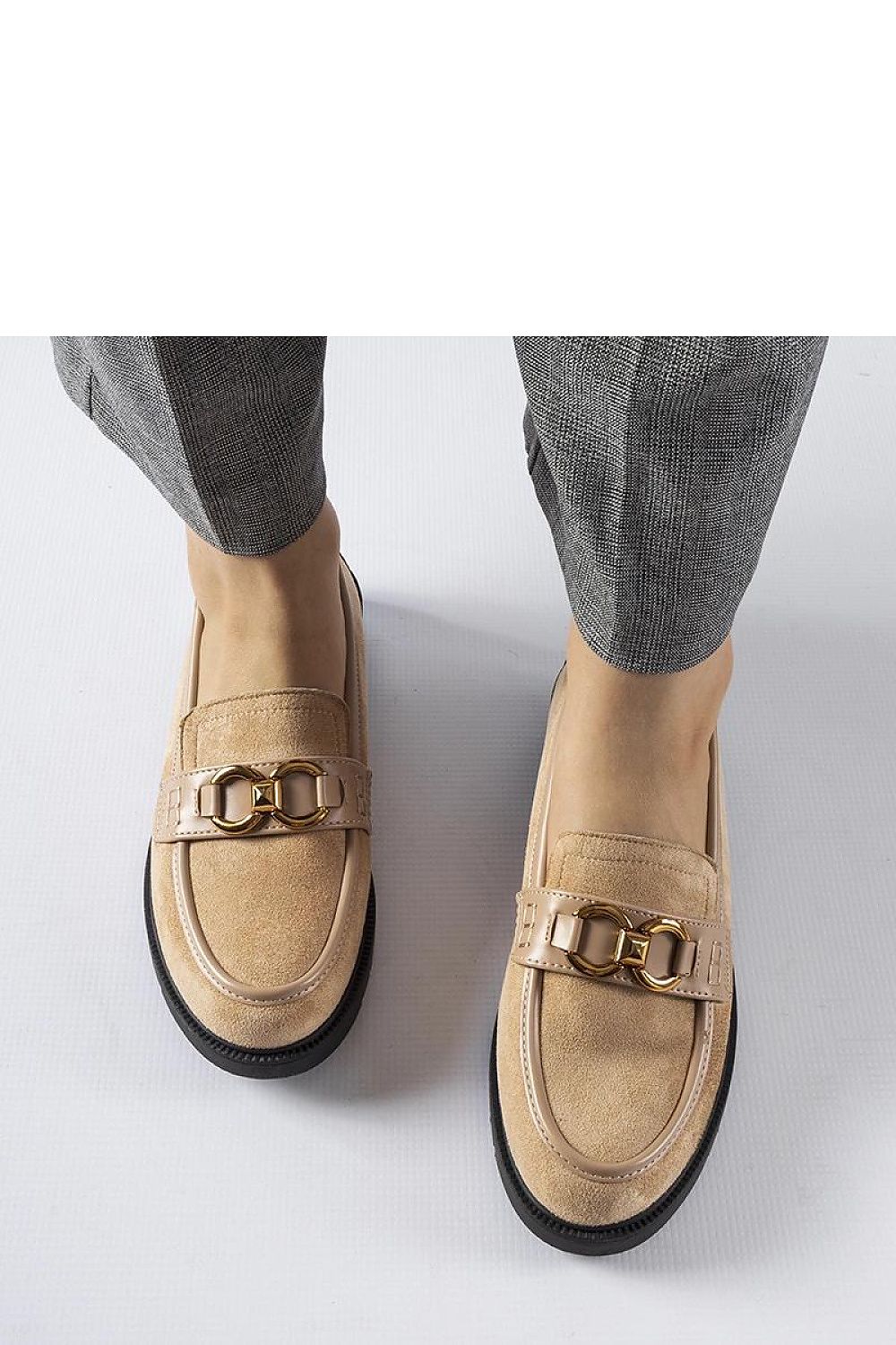 Mocassin Solea til dame fra MS StyleHaven; laget av Bomull; farge beige; stÃ¸rrelse 38; med 45720 ermer; perfekt til casual; dress