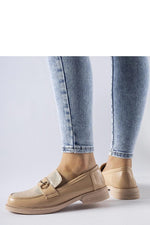 Mocassin Solea til dame fra MS StyleHaven; laget av Bomull; farge beige; stÃ¸rrelse 37; med 45720 ermer; perfekt til casual; dress