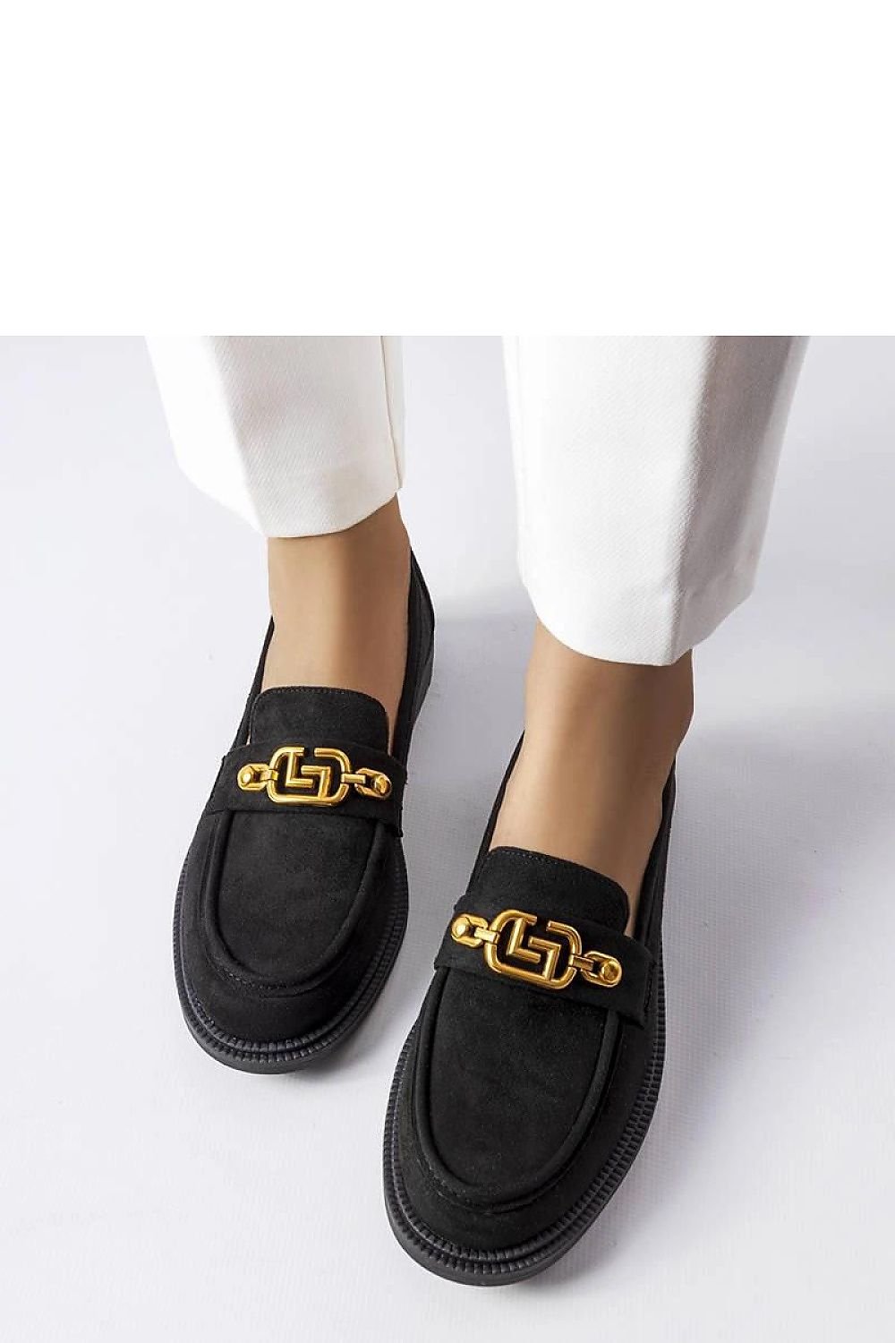 Elegante dame mokkasiner med ouellet dekorasjon – Eco-Suede til dame fra MS StyleHaven, laget av Viskose; polyester; Polyamid, farge Svart, størrelse 38, med long ermer, perfekt til casual