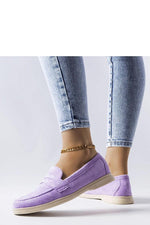 Ferragus dame lilla mokkasiner i øko-semsket skinn til dame fra MS StyleHaven, laget av Viskose; polyester; Polyamid, farge Fiolett, størrelse 37, med long ermer, perfekt til casual