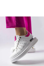 Hvite Chalut dame sneakers – Trendy sommersko til dame fra MS StyleHaven, laget av Viskose; polyester; Polyamid, farge wihte/Rosa, størrelse 38, med long ermer, perfekt til casual