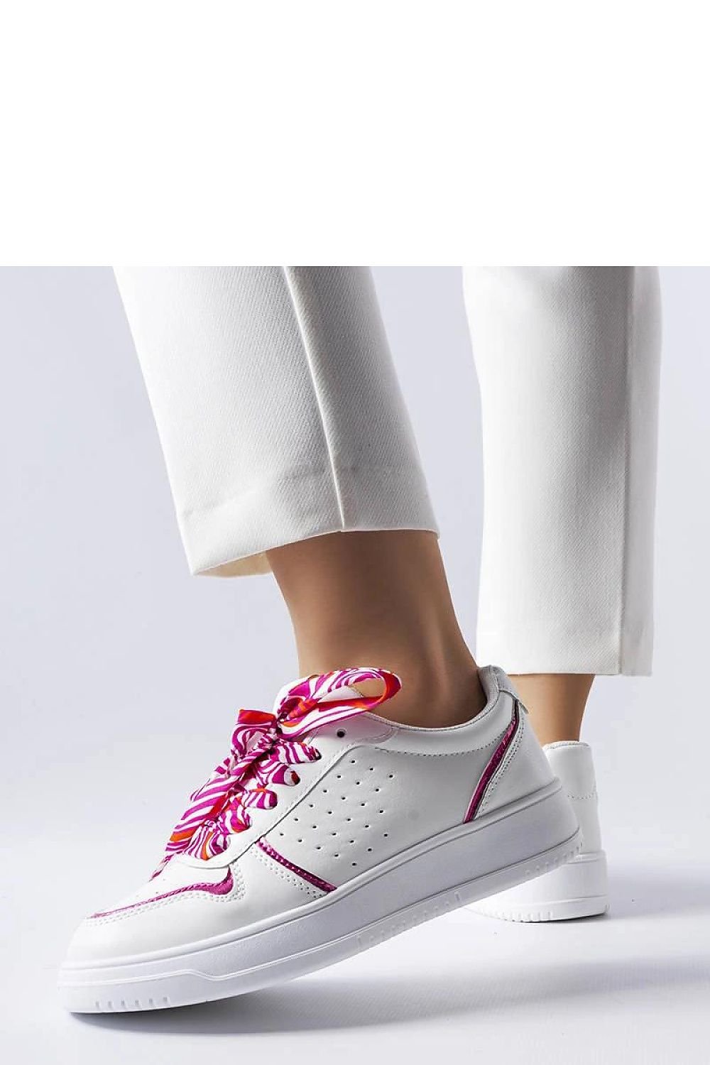 Hvite Pryor joggesko til dame til dame fra MS StyleHaven, laget av Viskose; polyester; Polyamid, farge fuschia, størrelse 37, med long ermer, perfekt til casual; dress