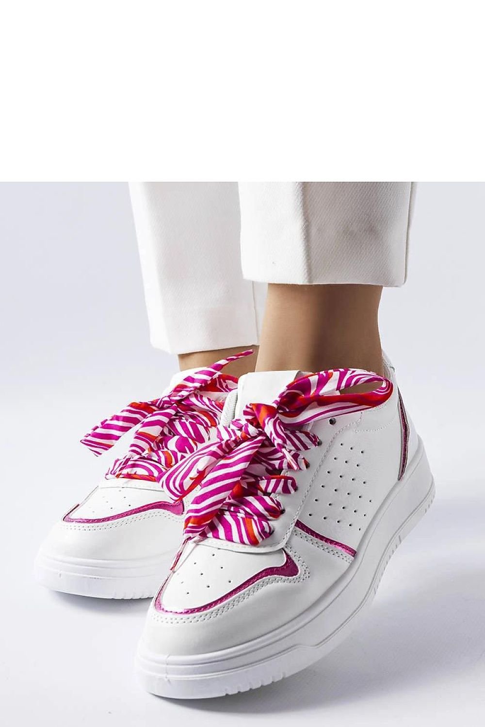 Hvite Pryor joggesko til dame til dame fra MS StyleHaven, laget av Viskose; polyester; Polyamid, farge fuschia, størrelse 38, med long ermer, perfekt til casual; dress