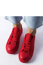 Thibodeau dame sneakers - for sommeren til dame fra MS StyleHaven, laget av Viskose; polyester; Polyamid, farge Rød, størrelse 38, med long ermer, perfekt til casual