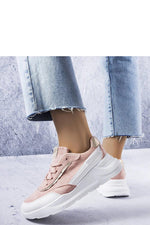 Dupuis Øko-semsket dame sneakers til dame fra MS StyleHaven, laget av Viskose; polyester; Polyamid, farge Rosa, størrelse 38, med long ermer, perfekt til casual