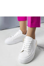 Nora hvit-beige dame joggesko - Uformell komfort til dame fra MS StyleHaven, laget av Viskose; polyester; Polyamid, farge Hvit, størrelse 37, med long ermer, perfekt til casual