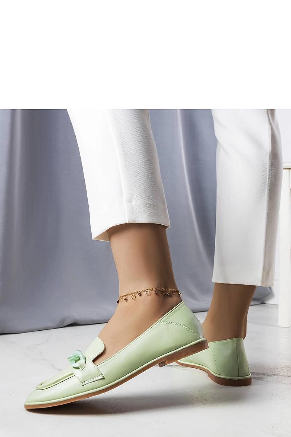 Bobbie Grønn dame Moccasins - Trendy touch til dame fra MS StyleHaven, laget av Viskose; polyester; Polyamid, farge Grønn, størrelse 37, med long ermer, perfekt til casual