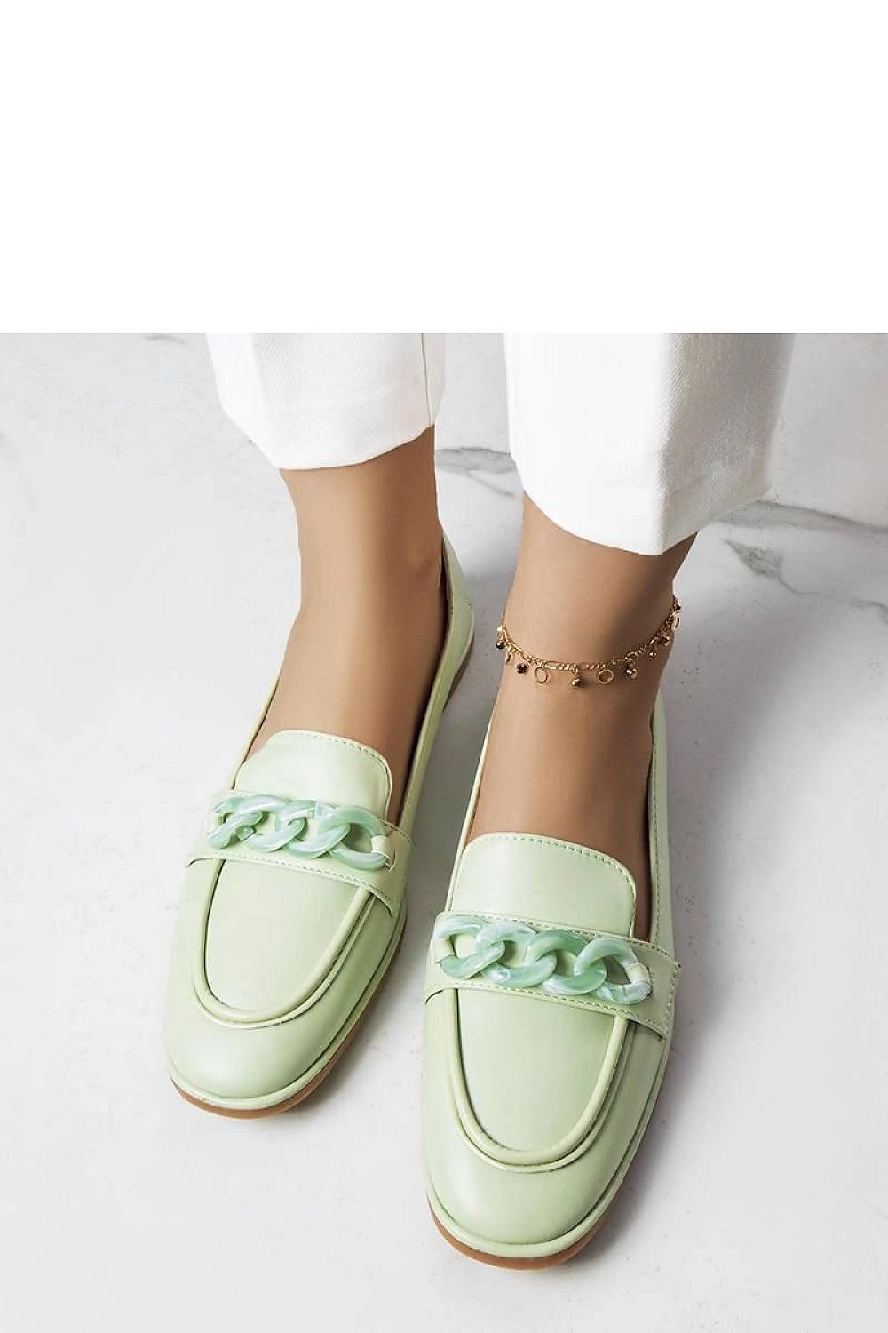 Bobbie Grønn dame Moccasins - Trendy touch til dame fra MS StyleHaven, laget av Viskose; polyester; Polyamid, farge Grønn, størrelse 38, med long ermer, perfekt til casual
