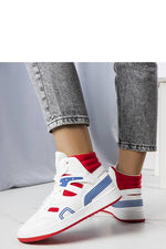 Marjorie hvite high-top dame sneakers til dame fra MS StyleHaven, laget av Viskose; polyester; Polyamid, farge multi, størrelse 38, med long ermer, perfekt til casual