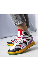 Marjorie hvite high-top dame sneakers til dame fra MS StyleHaven, laget av Viskose; polyester; Polyamid, farge multi, størrelse 40, med long ermer, perfekt til casual