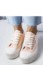 Connie rose Platform dame Sneakers – Trendy sko til dame fra MS StyleHaven, laget av Viskose; polyester; Polyamid, farge Rosa, størrelse 38, med long ermer, perfekt til casual
