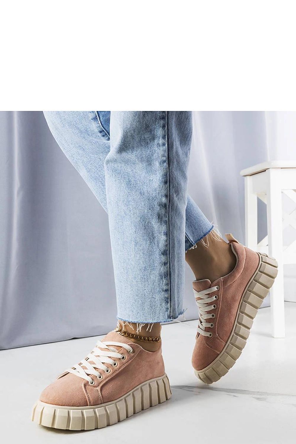 Pamela rose Platform Sneakers til dame til dame fra MS StyleHaven, laget av Viskose; polyester; Polyamid, farge Rosa, størrelse 37, med long ermer, perfekt til casual