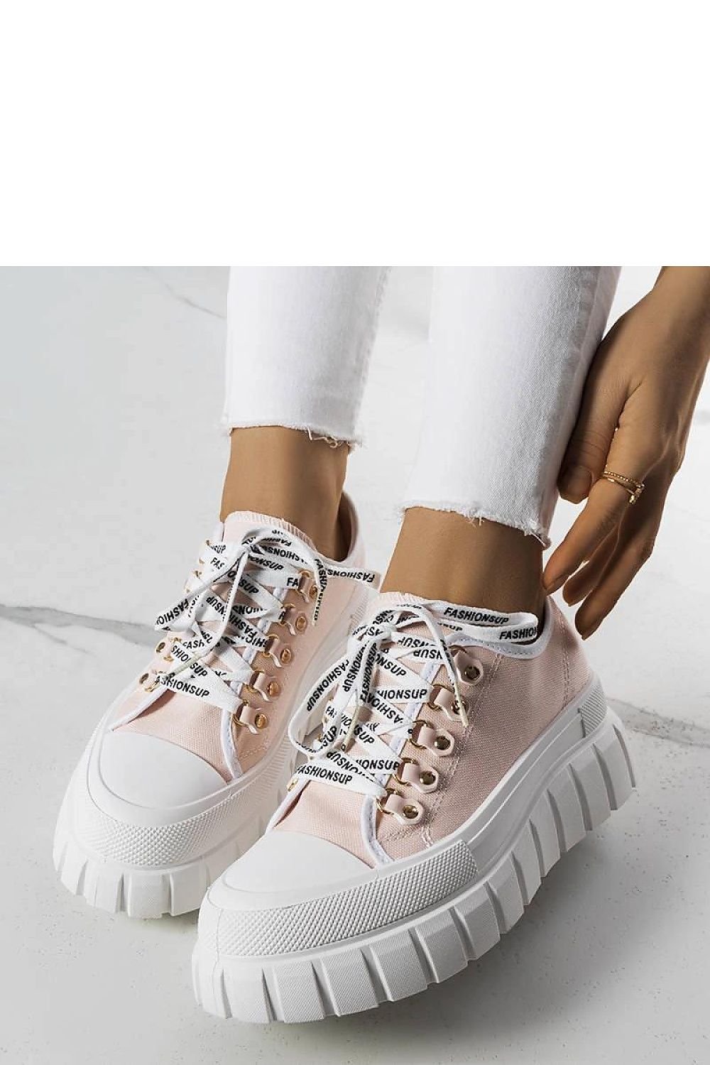 Tonia rose Platform Sneakers til dame til dame fra MS StyleHaven, laget av Viskose; polyester; Polyamid, farge Rosa, størrelse 37, med long ermer, perfekt til casual