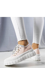 Tonia rose Platform Sneakers til dame til dame fra MS StyleHaven, laget av Viskose; polyester; Polyamid, farge Rosa, størrelse 38, med long ermer, perfekt til casual