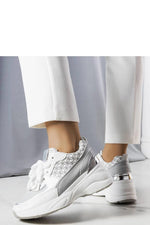 Lora Grå Monogram Sneakers til dame til dame fra MS StyleHaven, laget av Viskose; polyester; Polyamid, farge Grå, størrelse 38, med long ermer, perfekt til casual