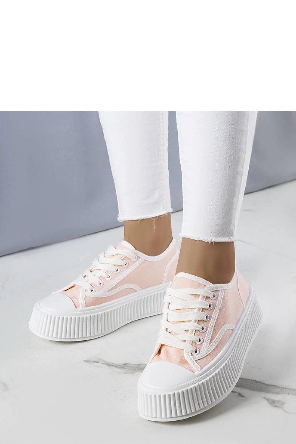 Delores lyserosa plattform sneakers til dame til dame fra MS StyleHaven, laget av Viskose; polyester; Polyamid, farge Rosa, størrelse 37, med long ermer, perfekt til casual