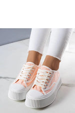 Delores lyserosa plattform sneakers til dame til dame fra MS StyleHaven, laget av Viskose; polyester; Polyamid, farge Rosa, størrelse 38, med long ermer, perfekt til casual