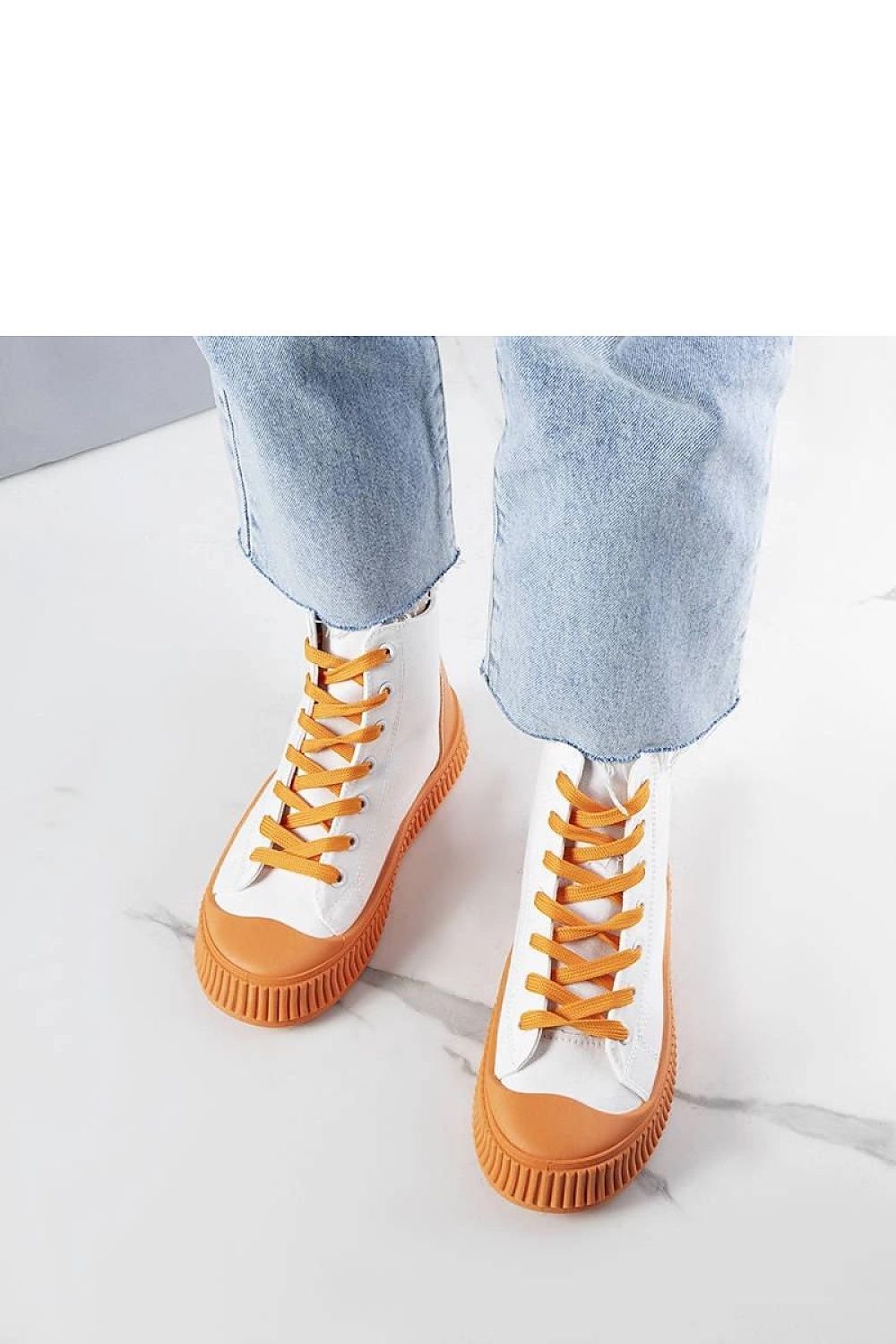 Terri hvite & Blå Platform dame Sneakers til dame fra MS StyleHaven, laget av Viskose; polyester; Polyamid, farge Hvit, størrelse 40, med long ermer, perfekt til casual