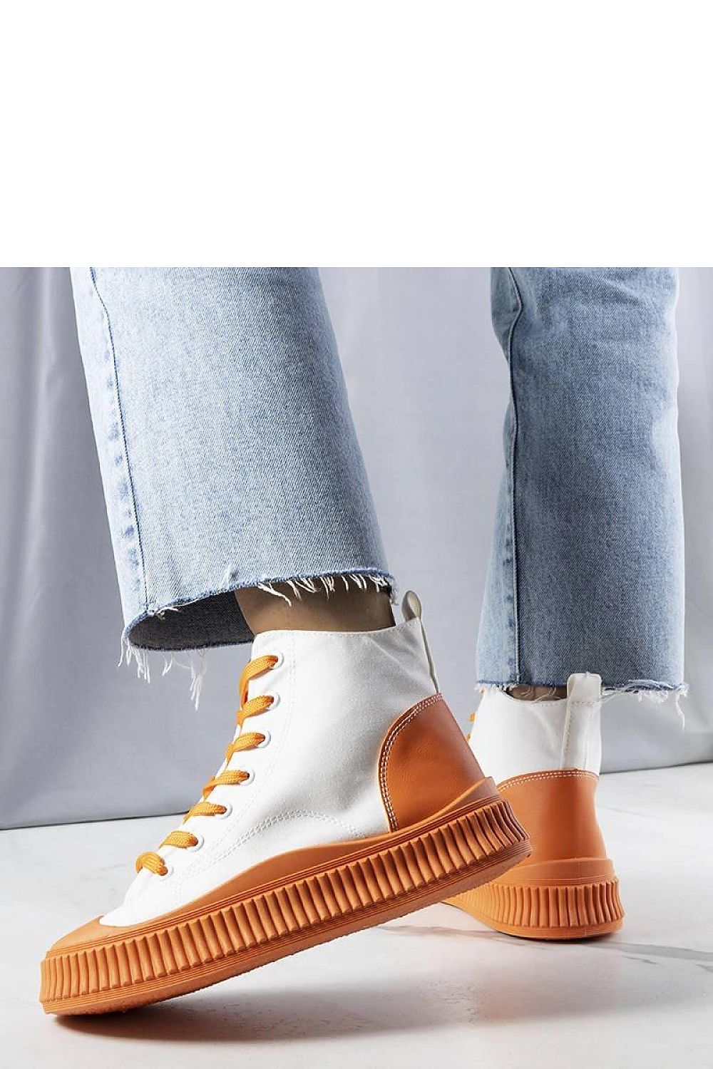 Terri hvite & Blå Platform dame Sneakers til dame fra MS StyleHaven, laget av Viskose; polyester; Polyamid, farge Hvit, størrelse 41, med long ermer, perfekt til casual