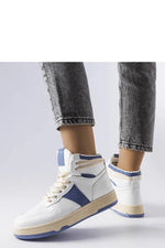 Robin Blå High-Top joggesko til dame til dame fra MS StyleHaven, laget av Viskose; polyester; Polyamid, farge Blå, størrelse 38, med long ermer, perfekt til casual