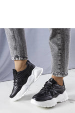 Lorene Bold – Svarte dame sneakers med kraftig såle til dame fra MS StyleHaven, laget av Viskose; polyester; Polyamid, farge Svart, størrelse 37, med long ermer, perfekt til casual