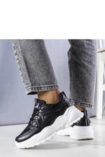 Lorene Bold – Svarte dame sneakers med kraftig såle til dame fra MS StyleHaven, laget av Viskose; polyester; Polyamid, farge Svart, størrelse 38, med long ermer, perfekt til casual