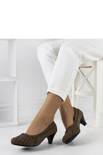 Santro Brun Pumps til dame til dame fra MS StyleHaven, laget av Viskose; polyester; Polyamid, farge Brun, størrelse 36, med long ermer, perfekt til dress