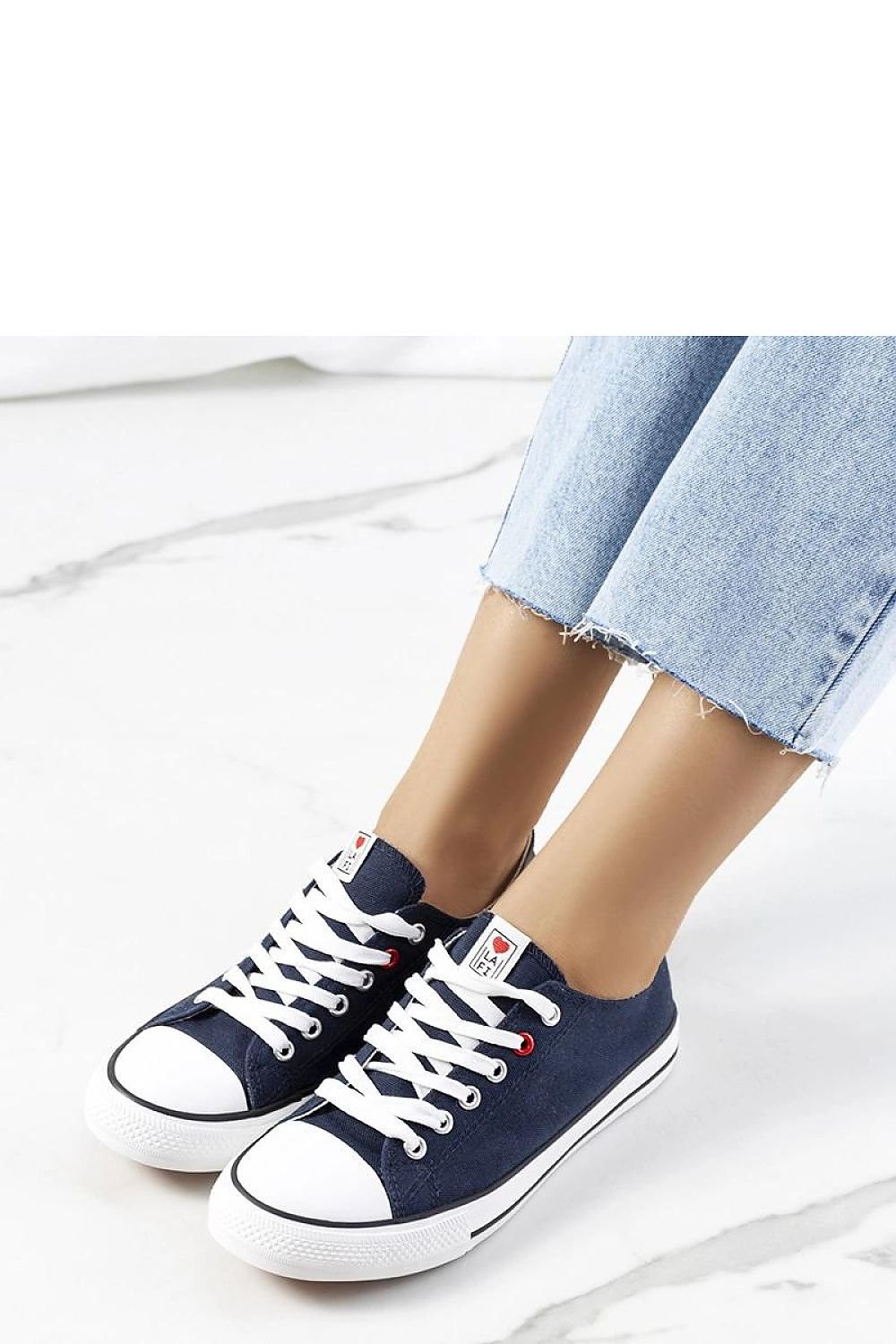 Kolind marineblå dame joggesko til dame fra MS StyleHaven, laget av Viskose; polyester; Polyamid, farge Marineblå, størrelse 37, med long ermer, perfekt til casual