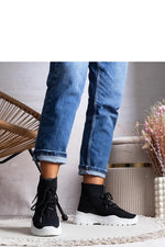 Frahm Sportssneakers til dame til dame fra MS StyleHaven, laget av Viskose; polyester; Polyamid, farge Svart, størrelse 37, med long ermer, perfekt til casual