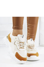 Osorio Chic – Beige sporty dame sneakers til dame fra MS StyleHaven, laget av Viskose; polyester; Polyamid, med detaljer i synthetic, farge Brun, størrelse 36, med long ermer, hælhøyde mid; flat; low, skostørrelse 36; 37; 38; 39; 40; 41, perfekt til casual