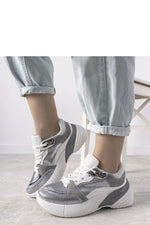 Rude Luxe dame sneakers med høy såle til dame fra MS StyleHaven, laget av Viskose; polyester; Polyamid, farge Sølv, størrelse 37, med long ermer, perfekt til casual; dress