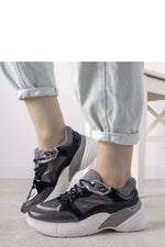 Rude Luxe dame sneakers med høy såle til dame fra MS StyleHaven, laget av Viskose; polyester; Polyamid, farge Sølv, størrelse 39, med long ermer, perfekt til casual; dress