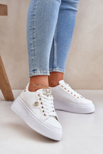 Ella Sneakers til dame til dame fra MS StyleHaven, laget av Viskose; polyester; Polyamid, farge Hvit 2, størrelse 36, med long ermer, perfekt til casual