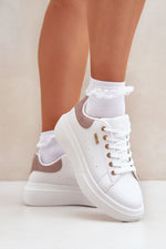 Lunea Sneakers til dame - hverdagen til dame fra MS StyleHaven, laget av Viskose; polyester; Polyamid, farge beige, størrelse 39, med long ermer, perfekt til casual