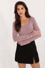 Jumper AT til dame fra MS StyleHaven, laget av Viskose, farge Fiolett 3, størrelse L/XL, med short ermer, perfekt til casual; dress
